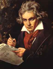 Beethoven 1820, beim Komponieren der Missa Solemnis (Bild von Stieler)